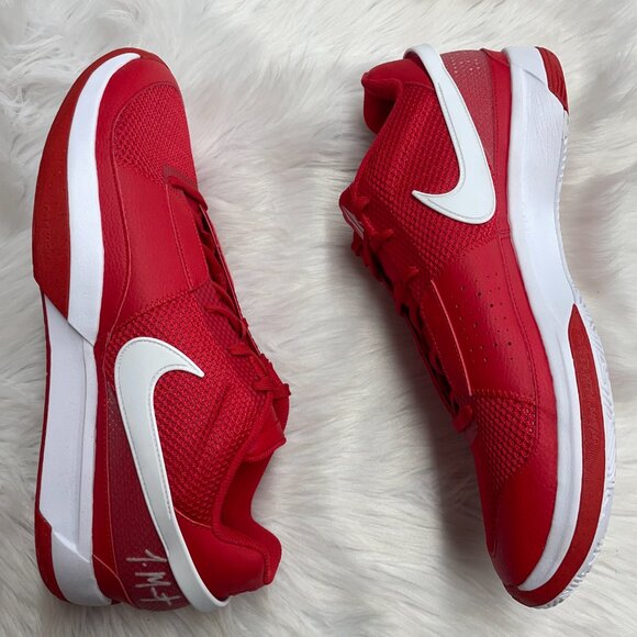 Nike Ja 1 TB University Red White Mens Basketball FV1303-600 VNDS Sz 15 - Picture 4 of 7